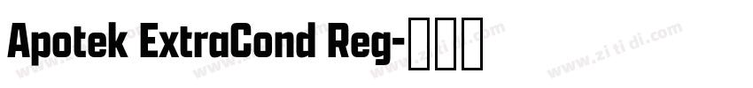 Apotek ExtraCond Reg字体转换